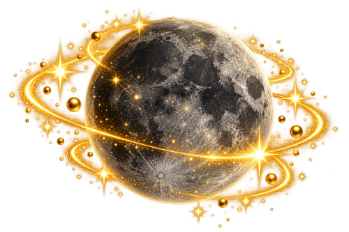 Mond über einer nächtlichen Landschaft